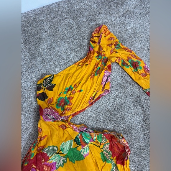 NEW! Farm x Anthropologie Single-Shoulder Printed Maxi Dress Cutout Floral XS - Picture 11 of 16